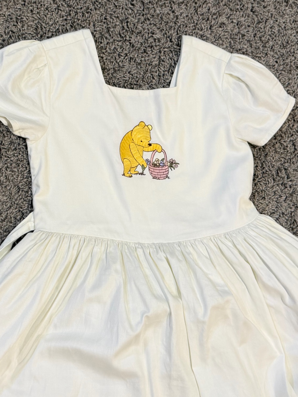 Girls Disney Pink and White Winnie the Pooh embroidered Party Dress, size 7-8 - Picture 12 of 14